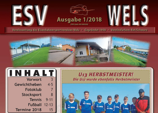 Neue Ausgabe der Vereinszeitung des ESV 1/2018